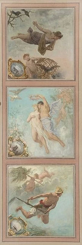 Frederic Theodore Lix - allegorie che rappresentano i mesi dell'anno 1